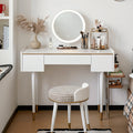 Vanity Dressing Table With LED Mirror, Clearance, Blcak