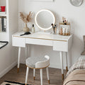 Vanity Dressing Table With LED Mirror, Clearance, Blcak