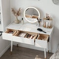 Vanity Dressing Table With LED Mirror, Clearance, Blcak