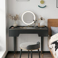 Vanity Dressing Table With LED Mirror, Clearance, Blcak