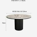 Jen Round Dining Table, Sintered Stone