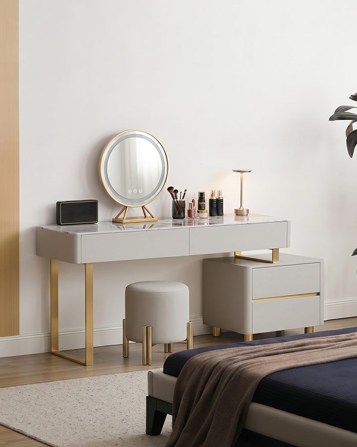 Calista Extendable Dressing Table With LED Mirror 产品图 10