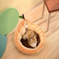 Avocado Pet Bed for Dogs and Small Cats, Green & Orange