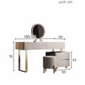 Calista Extendable Dressing Table With LED Mirror