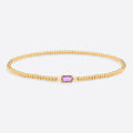 Gold Beaded Birthstone Bracelet