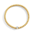 Gold Beaded Bubble Birthstone Bracelet