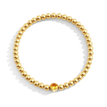 Gold Beaded Bubble Birthstone Bracelet