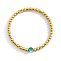 Gold Beaded Bubble Birthstone Bracelet
