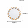 Caspian Round Decorative Mirror detail image