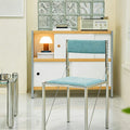 Aqua Upholstered Dining Chair detail image