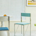 Aqua Upholstered Dining Chair detail image