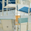 Aqua Upholstered Dining Chair detail image