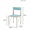 Aqua Upholstered Dining Chair detail image