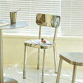 Luna Stainless Steel Dining Chair detail image