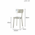 Luna Stainless Steel Dining Chair detail image