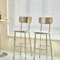 Stirling Stainless Steel Bar Stool detail image