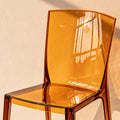 Amber Transparent Dining Chair detail image