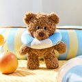 Aqua Striped Pet Bed detail image