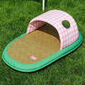Gingham Pet Bed with Canopy detail image