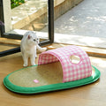 Gingham Pet Bed with Canopy detail image