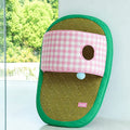 Gingham Pet Bed with Canopy detail image