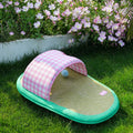 Gingham Pet Bed with Canopy detail image