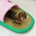 Gingham Pet Bed with Canopy detail image