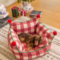 Caspian Plaid Pet Bed Set detail image