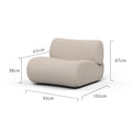 Sean Single Sofa And Ottoman, Boucle