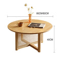 Penny Rattan Coffee Table, Wood