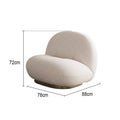 Pacha Accent Lounge Chair, White Boucle