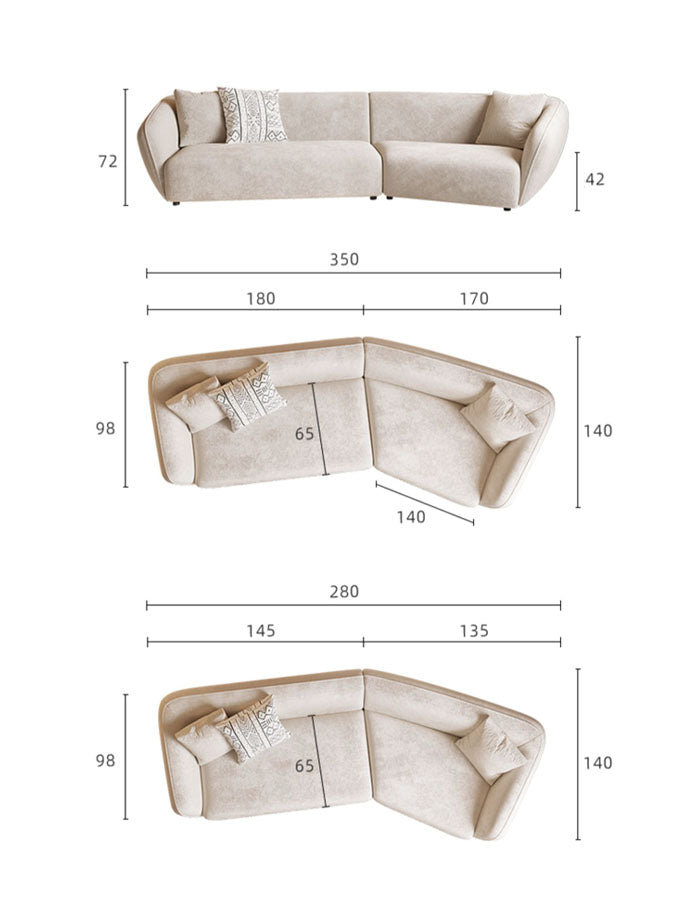 Pim Two Seater Sofa, Velvet