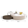 Freya Round Nesting Coffee Table, Sintered Stone