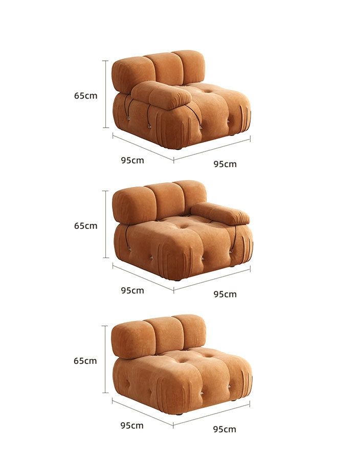 B&B Kent Modular Three Seater Sofa, Velvet