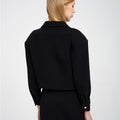 Button-embellished Stretched Woven Dress