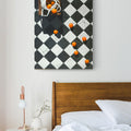 Decoration: Black and White Grid Wall Art, 40*55 cm-Le Di Vita- | Le Di Vita