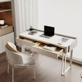Otto1 Office Desk - White Sintered Stone