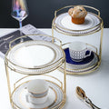 Moldova Kitchen Rack, Gold-Le Di Vita- | Le Di Vita