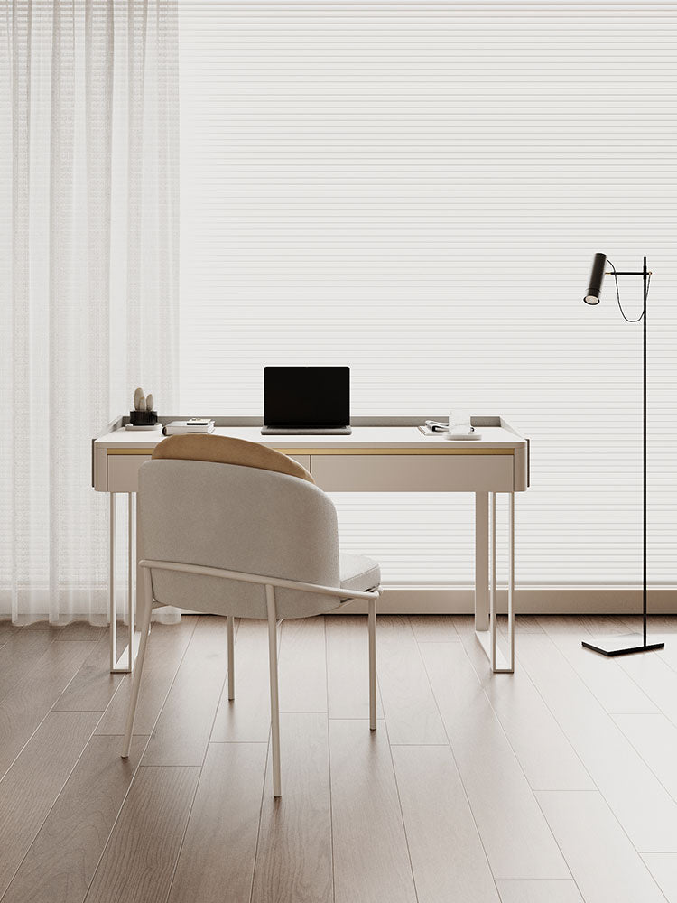 Otto1 Office Desk - White Sintered Stone