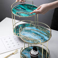 Moldova Kitchen Rack, Gold-Le Di Vita- | Le Di Vita