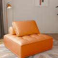 Noah Single Sofa, Leather, Linen
