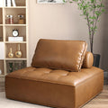 Noah Single Sofa, Leather, Linen