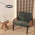 Nora Evergreen Armchair, Wood, Rattan
