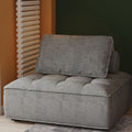 Noah Single Sofa, Leather, Linen