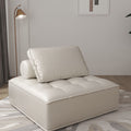 Noah Single Sofa, Leather, Linen