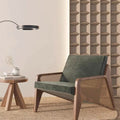 Nora Evergreen Armchair, Wood, Rattan