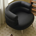 Odele Round Armchair, Boucle, Leathaire