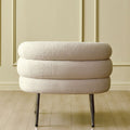 Odele Round Armchair, Boucle, Leathaire