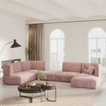 Lllona  Pink Three Seater Corner Sofa Set, Suede