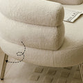 Odele Round Armchair, Boucle, Leathaire